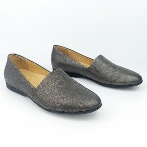 Dansko Larisa Metallic Pewter Loafer Ballet Flats EU 37